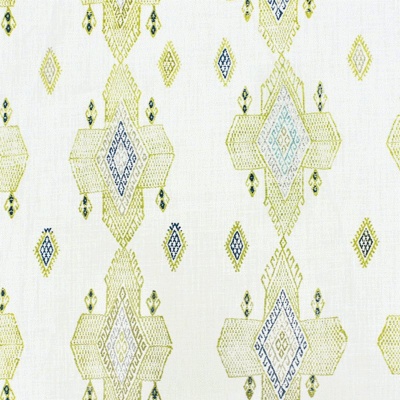 Kit Kemp Travelling Light Linen Fabric in Pistachio